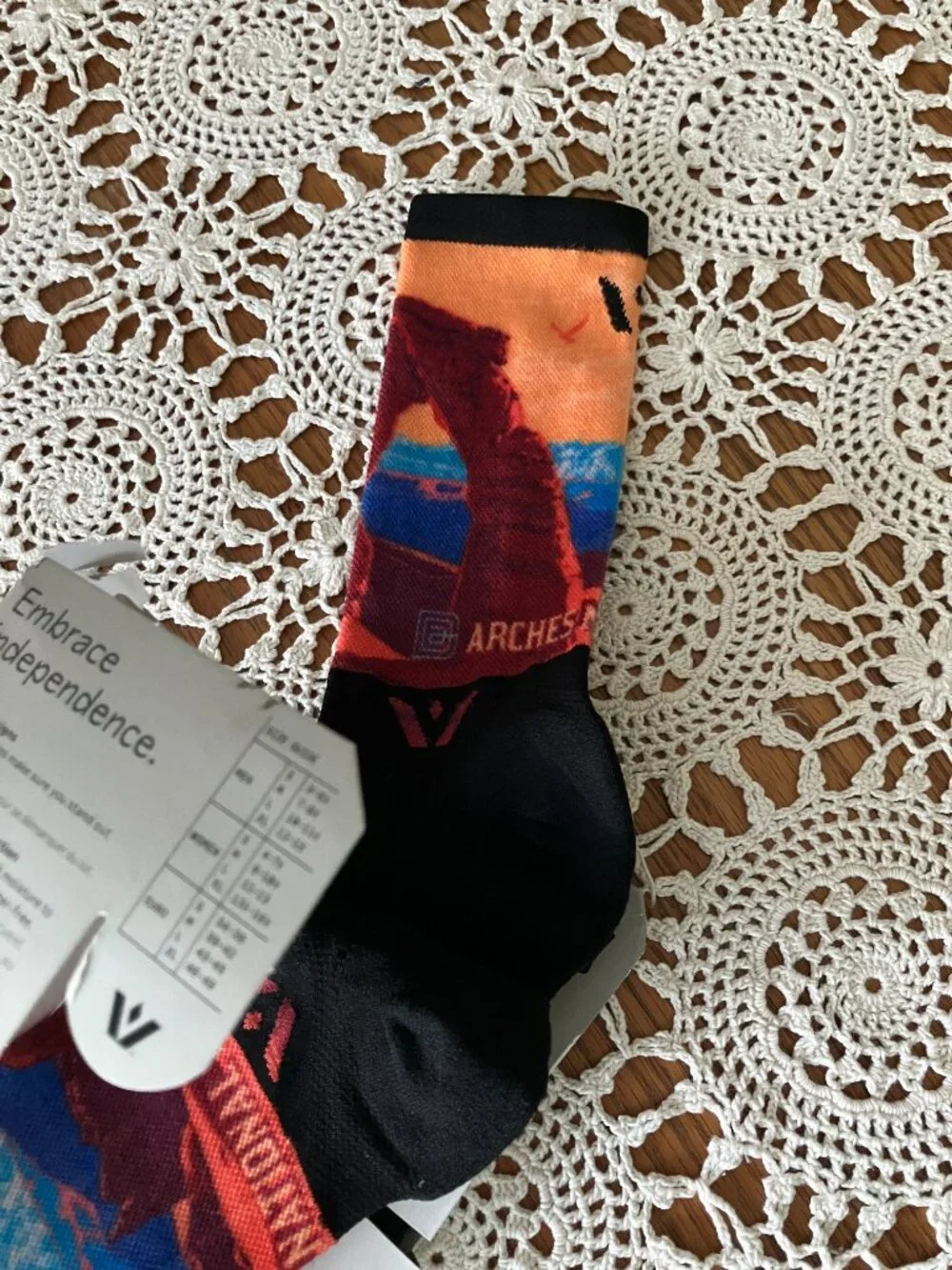 New Adult Sz. XL Crews Socks – Vision Swiftwick Arches National Park Design